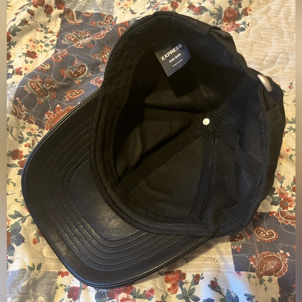 Express faux leather hat